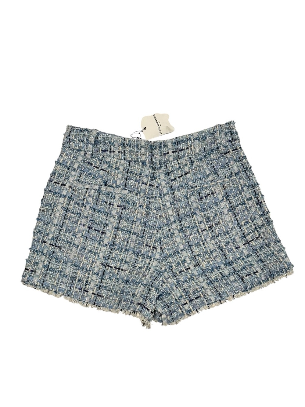 NWT Generation Love Diaz Tweed Shorts - Blue Tweed - Women's Size 0 - Picture 2 of 3